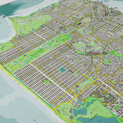 San Francisco City Wall Map