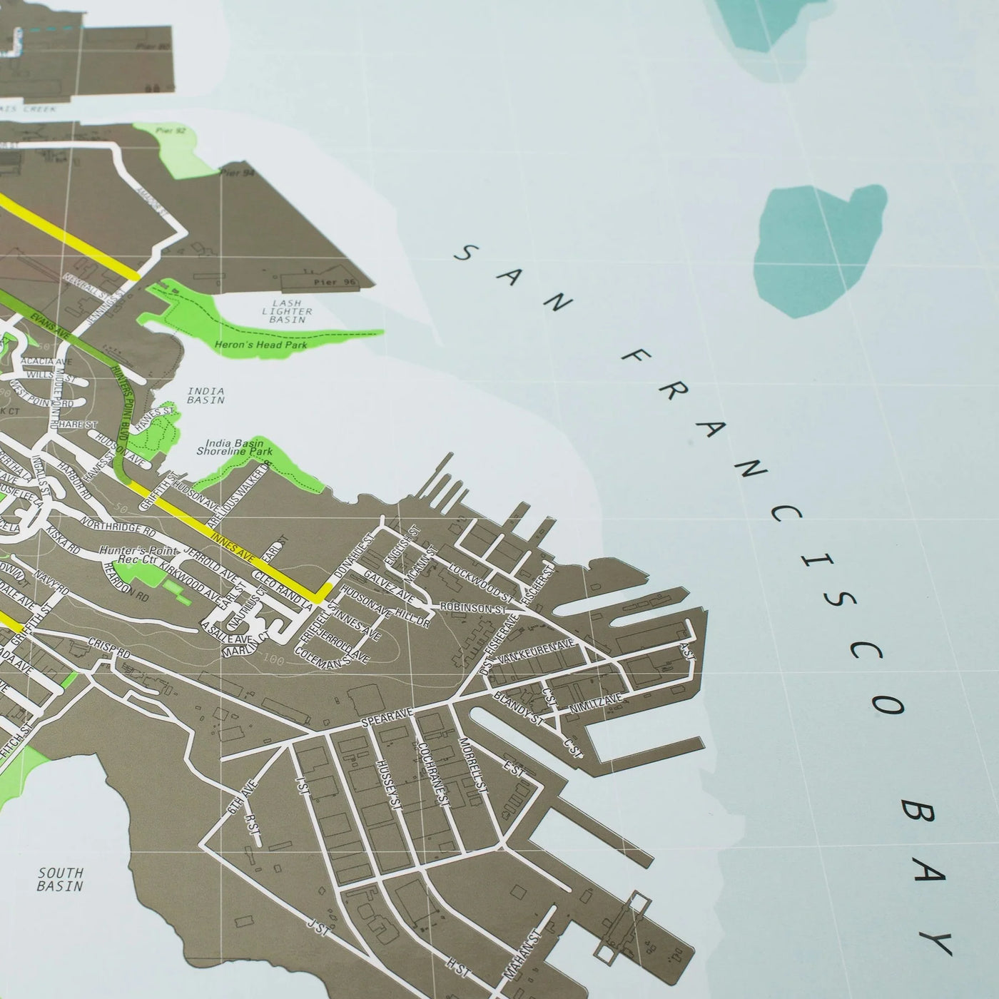San Francisco City Wall Map