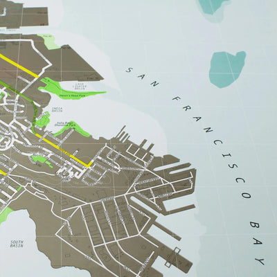 San Francisco City Wall Map